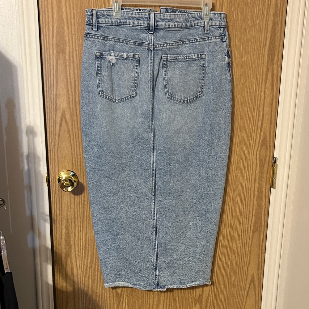 Maurices Light Blue Denim Skirt - Picture 2 of 2